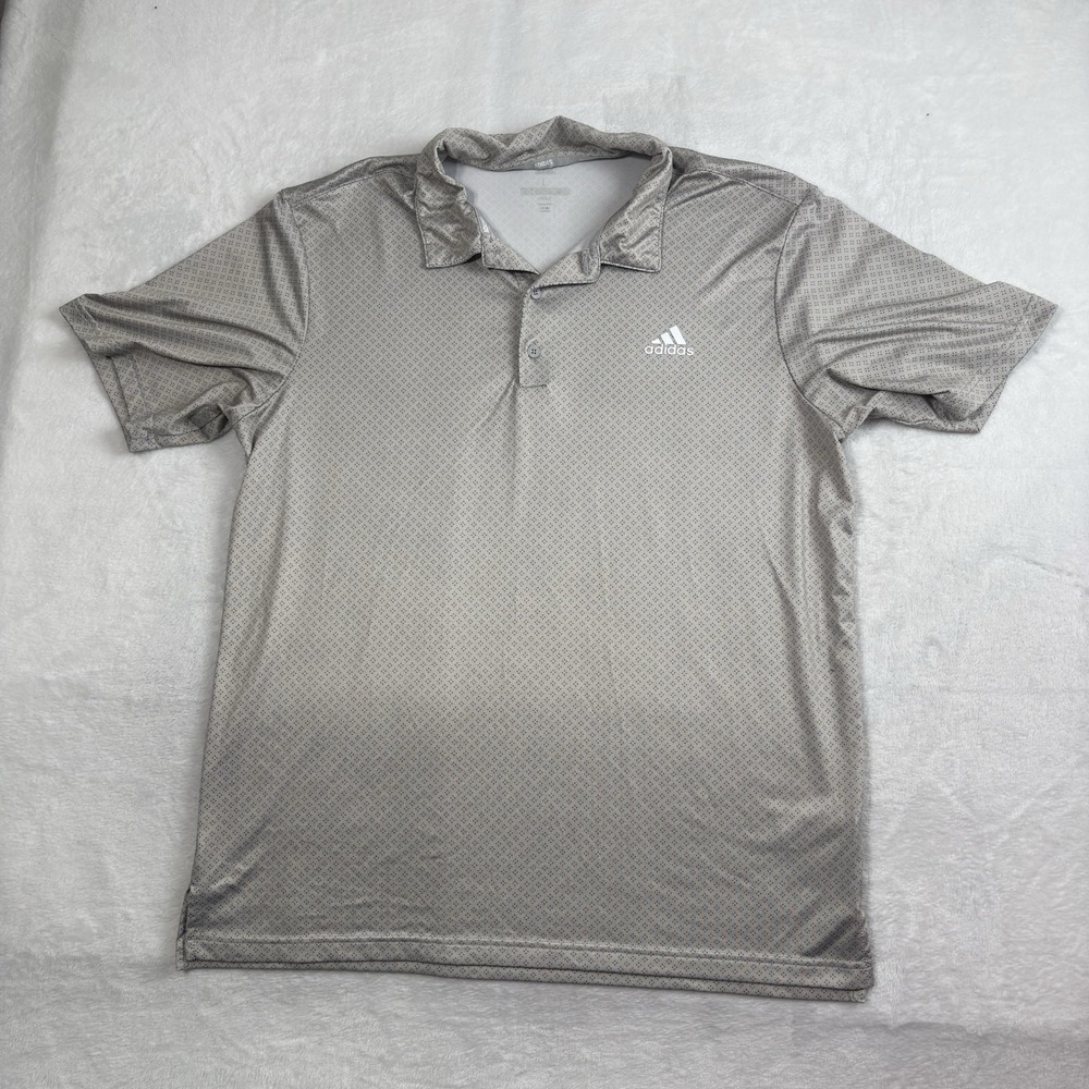 Adidas Golf Grey Short Sleeve Collared Polo Shirt‎ Men's Large